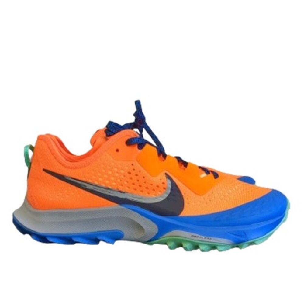NIKE Air Men's Zoom Terra Kiger 7 CW6062 800-Orange/Blue-Size 8.5-NNTNB-S101